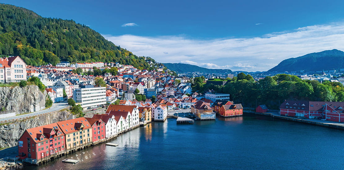 Bergen has a scenic waterfront setting